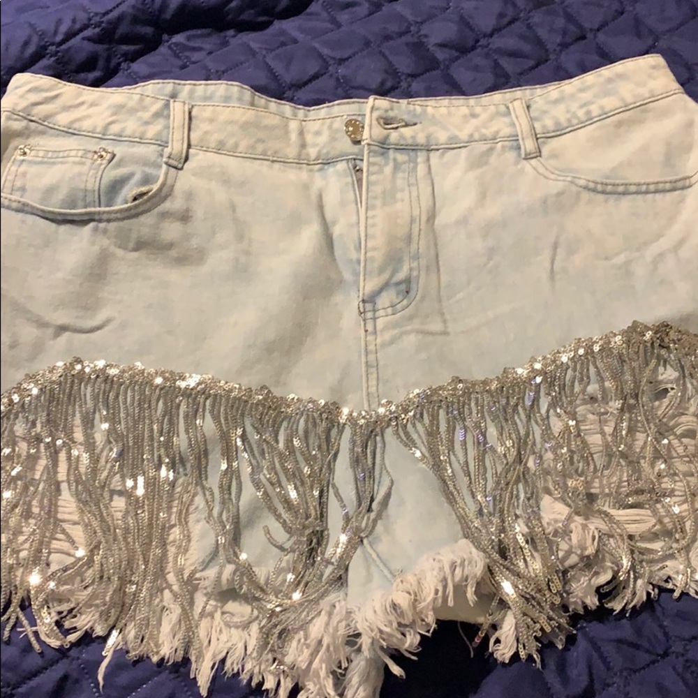 Denim shorts